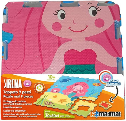 SIRENA puzzle componibile con figure estraibili (9 mattonelle) - babykid