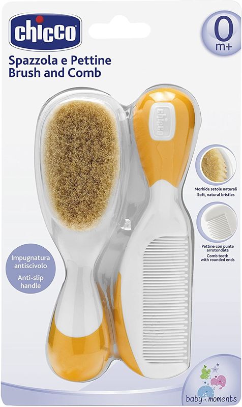 SPAZZOLA E PETTINE ARANCIO - babykid
