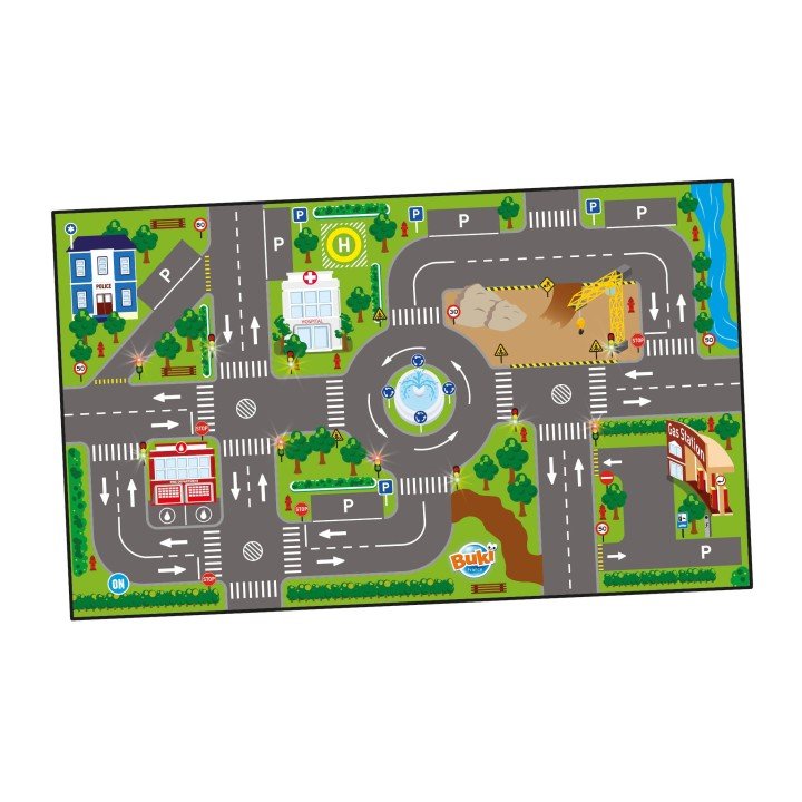 TAPPETO CON SEMAFORI E AUTO - babykid